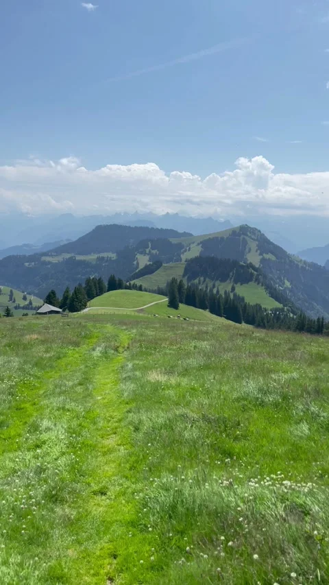 Amazing mountain landscape at Mount Rigi, Switzerland 스톡 동영상 334942219