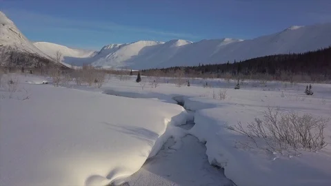 Amazing mountain range covered with white smooth snow Stock-Footage 112532373