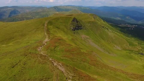 An amazing mountain range. flying drones Stock Footage 83973817