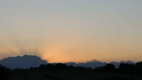 Amazing Mountains Sunset Stock Footage 161737503