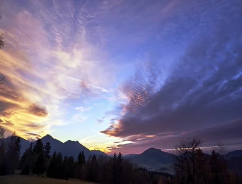 Amazing nature cloudscape Time Lapse clouds at sunset or sunrise time ,Golden Video stock 262959000