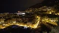 Amazing night view of Monte Carlo area in Monaco, brightly illuminated cityscape 4k or 4k+ Resolution