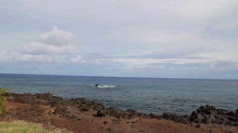 Amazing ocean and Easter Island landskape Stock Footage 64873840