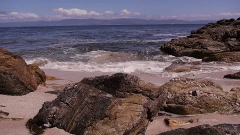 Amazing ocean beach waves Stock Footage 234994561