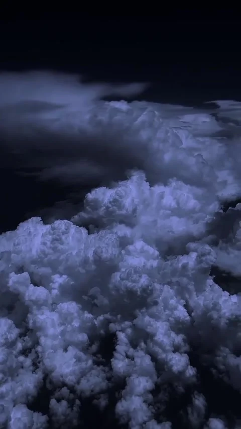 Amazing Panorama of Fluffy Clouds Floating Lazily on the Horizon Stock Footage 321750830