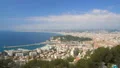 Amazing panorama of Nice city in France, travel to popular seaside resort HD Footage