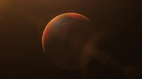 Amazing Planet Mars Rotating. 4K Stock Footage 103845315