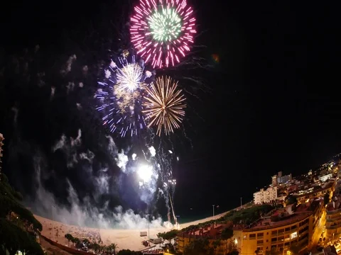 Amazing Platja d'Aro beach timelapse Stock Footage 75587559