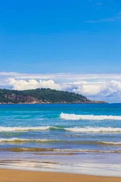 Amazing Praia de Lopes Mendes beach on the big tropical island Ilha Grande... Stock Photos
