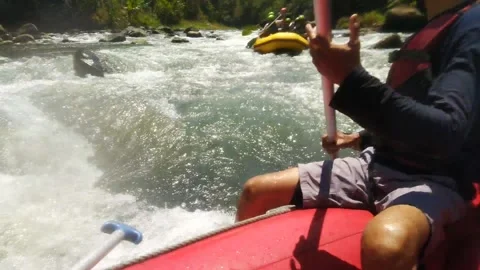 Amazing Rafting in River Elo Video stock 167737809