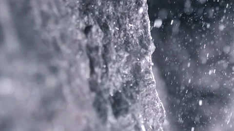 Amazing rain drops and particles falling in super slow motion, 1000 fps, rainy Stock Footage 257319524