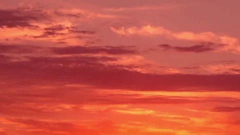 Amazing Red Clouds Slide on Red Orange Sunset Sky Air Plane Window Aerial View,  Stock Footage 268251474