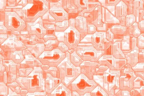 Amazing red cyber optic wire pattern digital drawn background illustration Stock Illustration