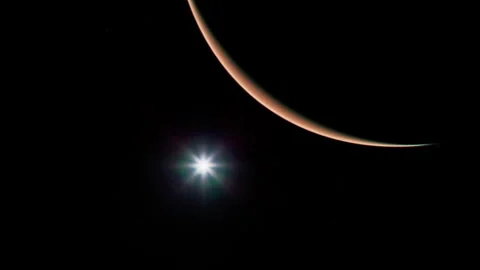 Amazing red planet Mars in deep stellar space Stock Footage 245420469