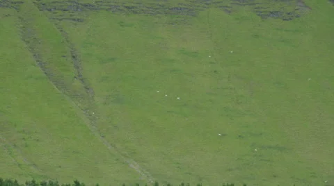 Amazing rock mountain formation in Ireland Stock Footage