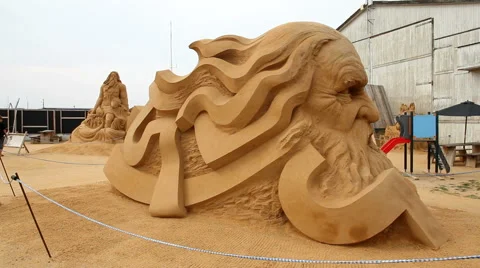 Amazing sandsculpture Video stock 40683897