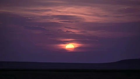 Amazing scarlet sunset in clouds. Stock Footage 91589490