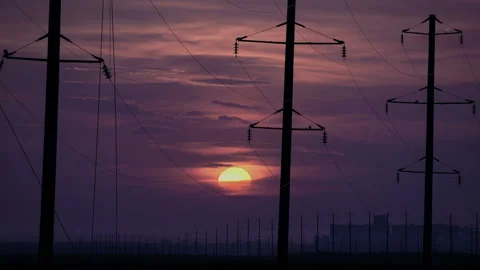 Amazing scarlet sunset in clouds. Stock Footage 93558061