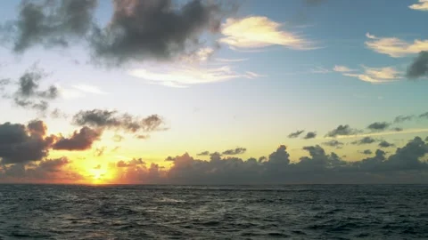 Amazing sea sunset background, view from tropical beach. Stock Footage 245178307