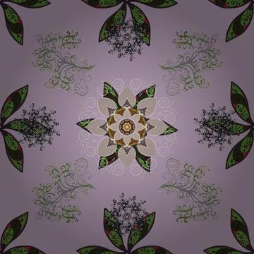 Amazing seamless floral pattern with bright colorful flowers and leaves on a gra Illustration