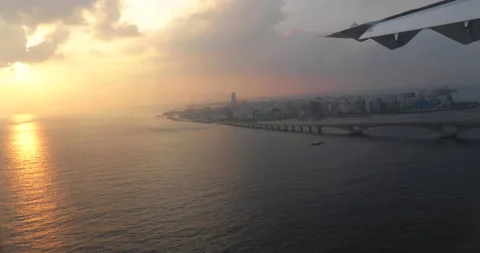 Amazing shot of fluffy clouds from an airplane window Stock Footage 238486851
