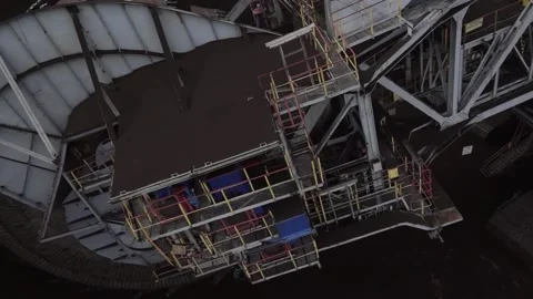 Amazing shot of open- pit mine in Poland Stock Footage 136405053