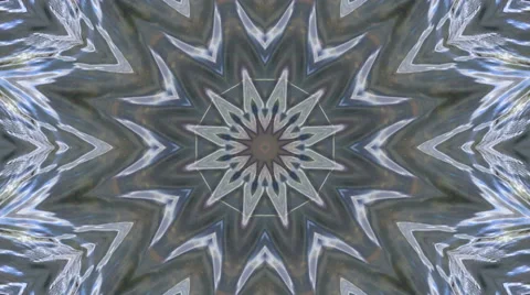 Amazing silver abstract pattern with round dance structure in twelve star Stock Footage 66513340