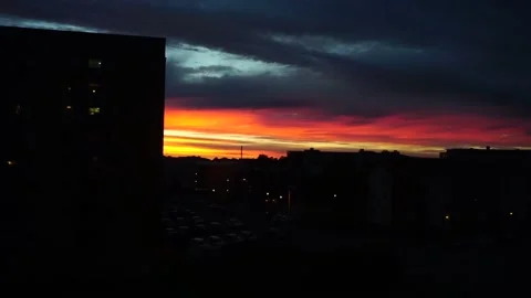 Amazing sky changing colors Stock Footage 212607177