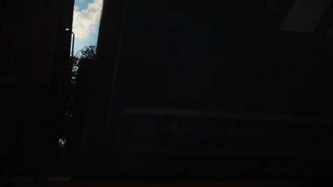 Amazing sky with clouds frame moves forest woods sky nature ecology green Stock Footage 94240091