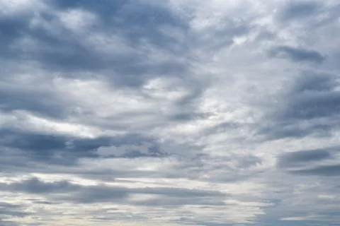 Amazing sky with silver clouds Foto stock