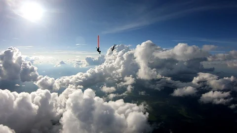 Amazing skydiving Video stock 109163771