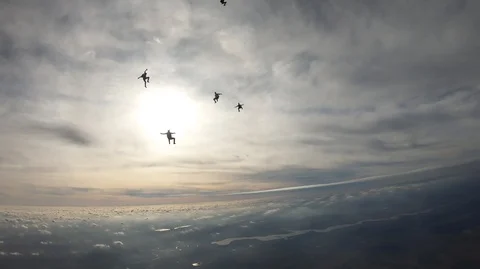 Amazing skydiving Stockbeeldmateriaal 118803524