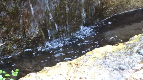 Amazing small waterfall in forest in India Stock Footage 152031601