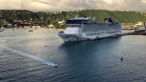 Amazing St. Thomas harbor Stock Footage 73557200