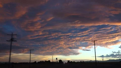 Amazing storm sunset Stock-Footage 131736404