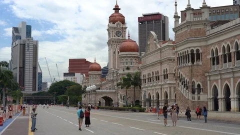 Amazing Sultan Abdul Samad Building, Kuala Lumpur, Malaysia Stock Footage 111314721
