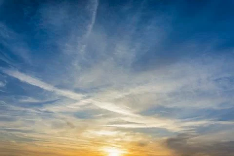 Amazing summer sky with clouds shape and deep blue sky. Stock Photos