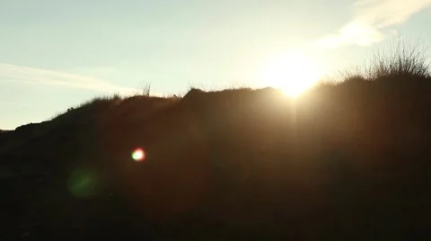 Amazing sun flare time lapse of sun going down Stock-Footage 45160140