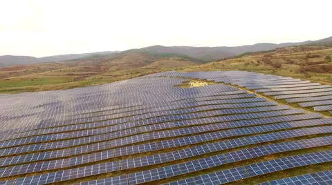 Amazing Sun Panels Drone View Stock Footage 68910950