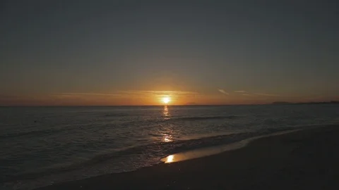 Amazing sunset beach landscape Stock Footage 88170996