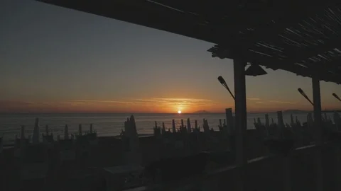 Amazing sunset beach landscape Stock Footage 88171002