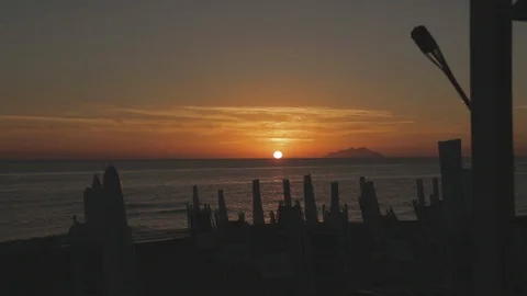 Amazing sunset beach landscape Stock Footage 88171013