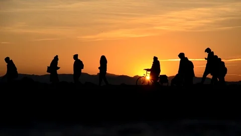 Amazing sunset Stock Footage 75138548