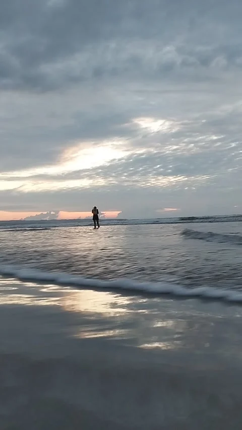 Amazing sunset kuta Stock Footage 324619066
