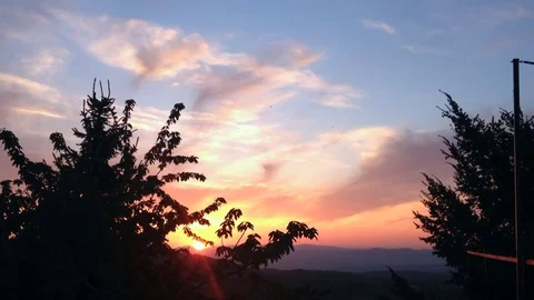 Amazing sunset in mountains 動画素材 71202498