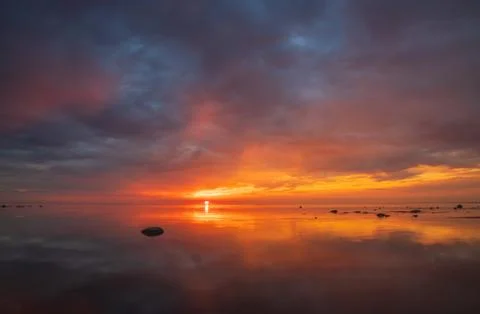 Amazing sunset. Stock Photos
