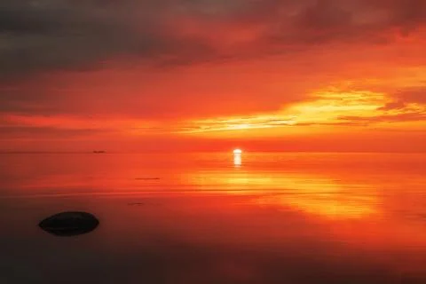 Amazing sunset. Stock Photos