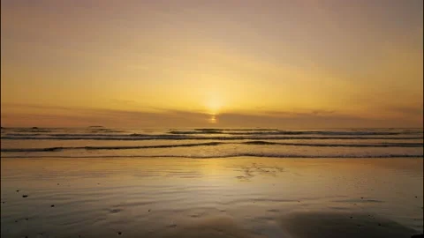 Amazing Sunset at Ruby Beach in coastal section of Olympic National Park Stock Footage 152337356