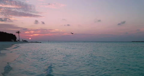 Amazing sunset scenery on the seashore Video stock 238481685