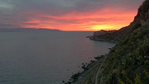 Amazing sunset show Stock Footage 95728520